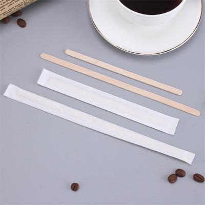 China Factory price birch wooden coffee stirrer single viable stir stick wooden coffee stirrer stick for sale