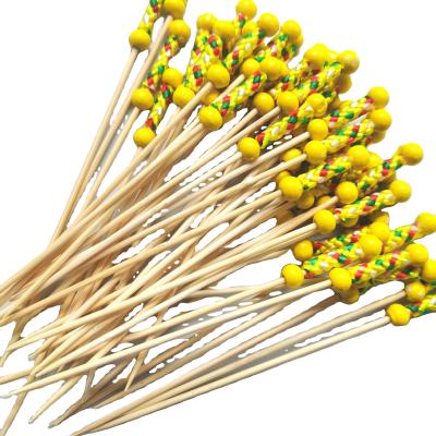 China Custom Size Christmas Decorations Skewer Fruit Pick Easily Cleaned Bamboo Stick For BBQ for sale