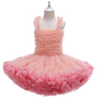 China Latest Breathable Design Custom Spaghetti Straps Kids Baby Unique Multi Layers Mesh Tutu Dress For Girls for sale