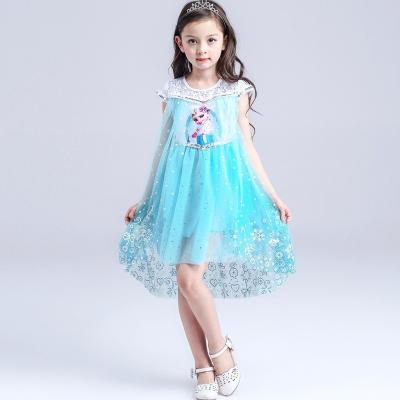 China Latest Design Breathable Kids Dressing Cosplay Elsa Princess Tutu Frocks Girl Casual Summer Kids Dress for sale