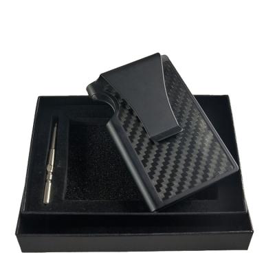 China RFID Customized Slim Carbon Fiber Money Clip Wallet Carbon Fiber Card Holder Wallet for sale