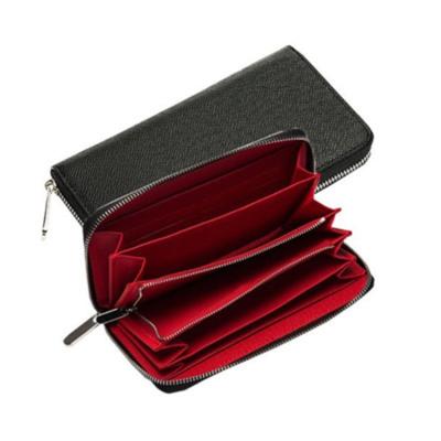 China Men's Wallet Men's Long Saffiano Wallet Travel Leather Zipper Wholesale Anti-theft Wallet for sale