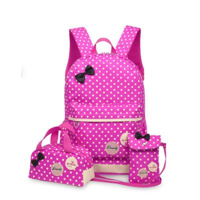 China Hot Selling Anti-theft Girls Amazon School Bag Cloth and Cheap Lunch Bag Set for sale