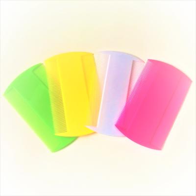 China Salon 2 Sided Lice And Nit Removal Comb Assorted Color Plastic Double Sided Hair Lice Comb For Hair Salon for sale