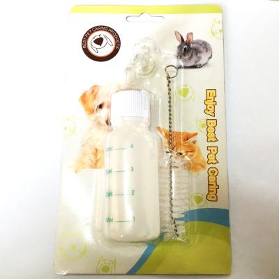 China Viable Small Pet Cat Dog Animal Puppy Rabbit Nursing Bottle Kit With Small Nipple Brush for sale