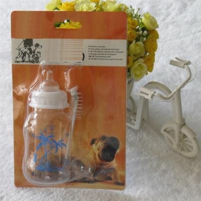 China Viable Large Size Baby Dog Cat Animal Puppy Pet Nursing Feeder Plastic Bottle Kit In Blister Card for sale