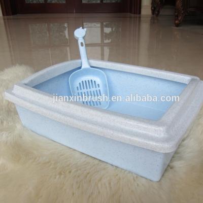 China Sustainable Plastic Cat Toilet with Trash Scoop for sale