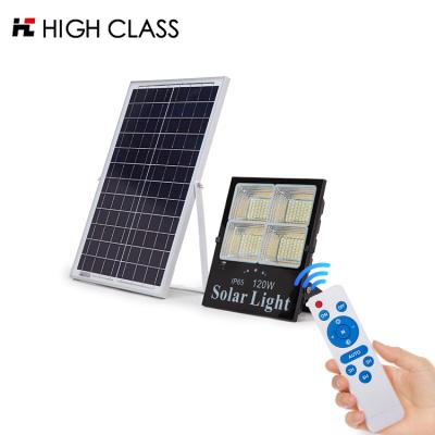 China PREMIUM IP65 Light Control+ Remote Control Mini Outdoor Waterproof 25 40 60 120 200 W Led Unique Solar Flood Light for sale