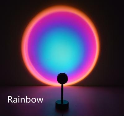 China PREMIUM QUALITY Modern Chargeable Night Light USB Rainbow USB Bedroom Living Room Sunset Projection Led Table Light for sale