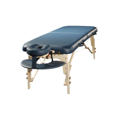 China Luban-Muller Beech Wood Massage Bed Beauty Table Modern European Portable Folding Massage Table for sale