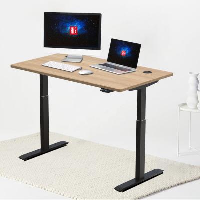 China Hot Selling Single Motor Two-story Standing Desk American Rectangular Table Adjustable (height) Frame-Black for sale