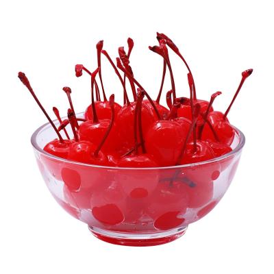 China Wholesale Canned Maraschino Red Cherry Fruit Preserves in Syrup Dishes Cake Decorations for sale