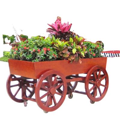 China Durable And Easy To Install Antiseptic Outdoor Garden Street Flower Car Box Planter Wooden Pot for sale