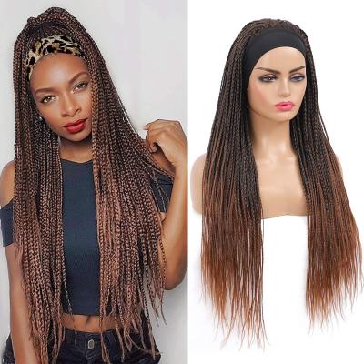 China Wholesale 2021 Body Wave 26 Inch Synthetic Hair Braided Crochet Wigs For Black Women Twist Crochet Braid Wig for sale