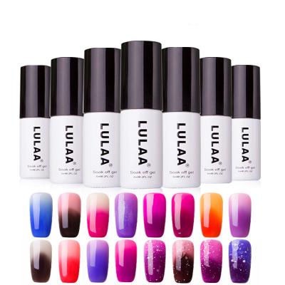 China Nail Art Beauty OEM Gel Polish 2021 Private Label Hot Sale Temperature Color Mood Change Nail Gel Polish for sale