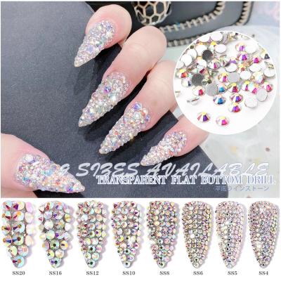 China Easy Apply Factory Supply OEM Nail Stickers Waistline Rhinestone Bulk Bag Nail High Quality Different Nail Accessories for sale