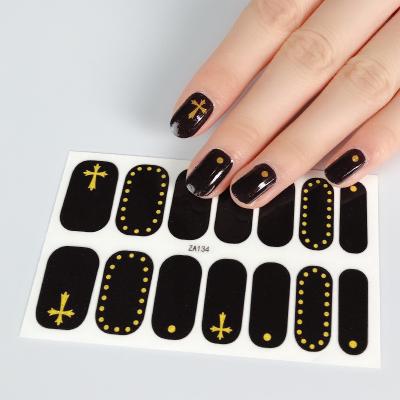 China DIY Manicure Nail Amazon Hot Selling Premium Gold and Silver Color Butterfly Nail Sticker Custom Nail Art Sticker for sale