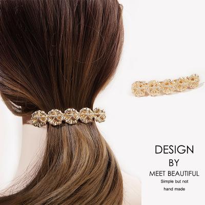 China European luxury hot sale women's ponytail spring metal style new design hairpin clip for sale