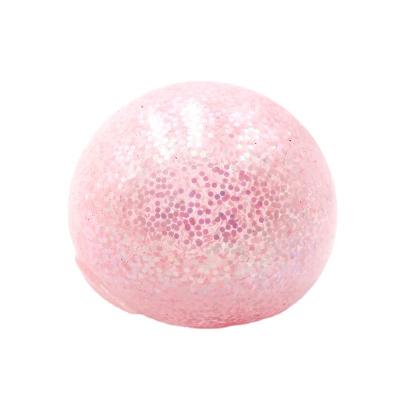 China 2021 New Luxury Factory Wholesale Model 6cm Sequin Duct Water Ball TPR Decompression Grip Ball for sale