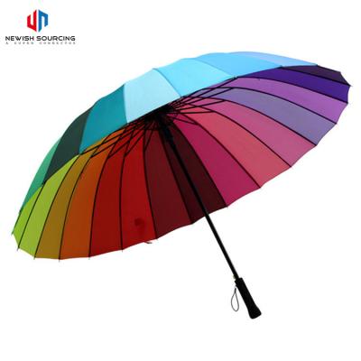 China Promotion Gifts Fashion Bone 24k High Quality Super Rainbow Umbrella Waterproof And Sunscreen for sale