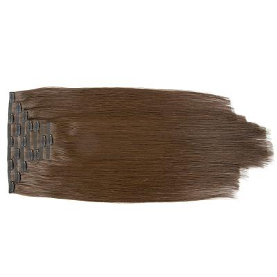 China Double Curly Loop PU Pulled Clip In Hair Extension PU Seamless Skin Weft Clip In Hair Extension for sale