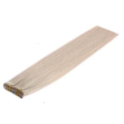 China Straight Most Popular Flat Weft 100% Virgin Remy Hair Extensions No Tangling Flat Weft Hair for sale