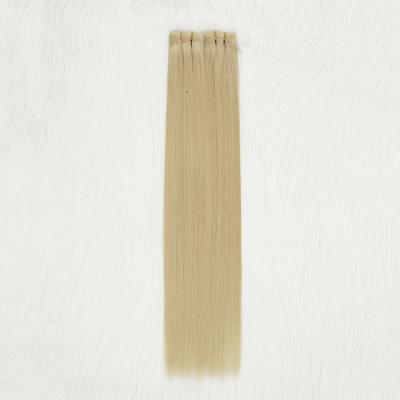 China New Hair Weft Straight Flat Double Drawn Hair Weft Russian Flat Weft Extensions 100% for sale