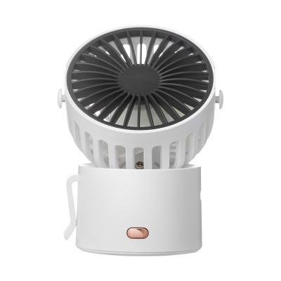 China Hot Sale Portable Easy Carry Desktop Handheld Desktop Small Fan Multifunctional Folding Dual Head Electric Fan with Neck for sale