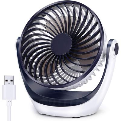 China Hot Selling High Efficiency Mute Portable Propeller Fan Rotating Head 360 Degree Adjustable Mini Personal Small Table Fans for sale