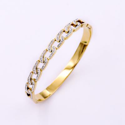 China High Quality 18K Gold Plated Stainless Steel Fashion Jewelry Bangles Bracelets For All Events for sale