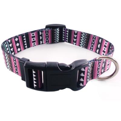 China Custom Wholesale Eco Friendly Adjustable Nylon Coat Strap Dog Gradient Color Collar Set for sale