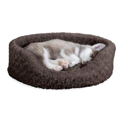 China Waterproof Factory Pet Brown Washable House Donut Around Bed Memory Foam Fluffy Furniture For Large And Small Dog for sale