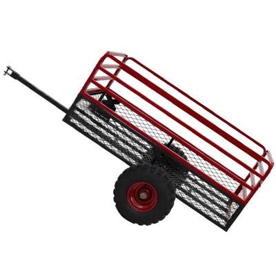 China 1500 Pound Multi Purpose Vehicle Cargo Trailer With Solid Steel Floor And Quick Locking Inclined Bed For Lawn And Garden Tractors ATV UTV for sale