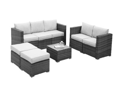 China Leisure Style 4pcs Table Chairs Balcony Set Patio Rattan Furniture Garden Sets for sale