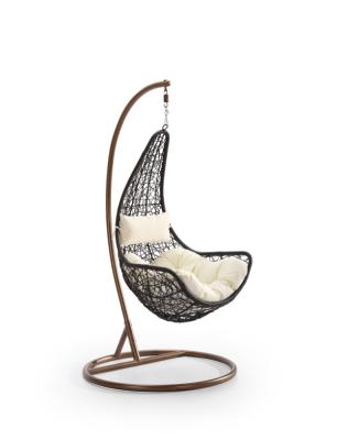 China Modern Outdoor Egg Chair Garden Furniture Rattan Hanging Swing Chairs for sale