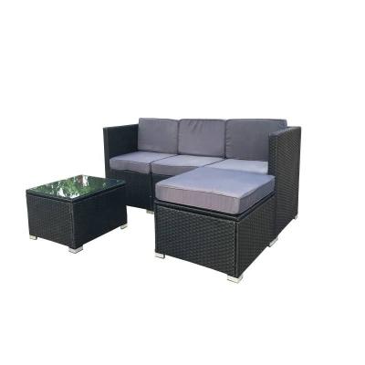 China Weather Furniture Outdoor Furniture Manufacturer 5 Piece Rattan Wicker Patio Sectional Set, for sale