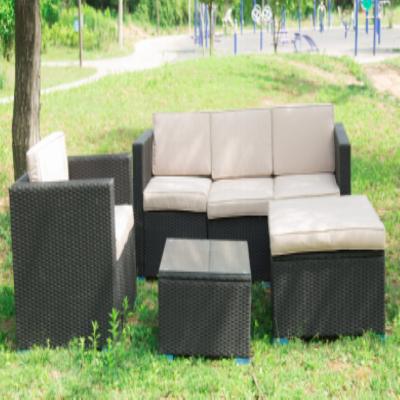 China Newest 6 Seater Weather Furniture Patio Furniture Pe Rattan Sofa Furniture Outdoor Rattan Home Outdoor Balcony for sale