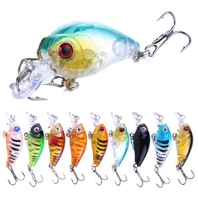 China ABS Wholesale Hengjia 4.5cm Body 4g Crankbait Mini Wobbler Fishing Lures Hard Plastic Hard Fishing Tackle for sale