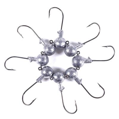 China Wholesale high quality unpainted jig ball 7g lead hook around main hook for sale