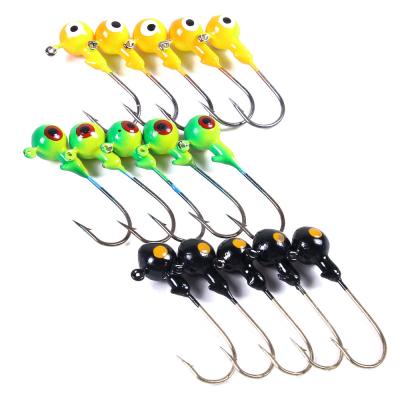 China Wholesale Hengjia 3.5g 5pcs/bag Lead Head Jig Fishing Lures Groundbaits With Hooks for sale