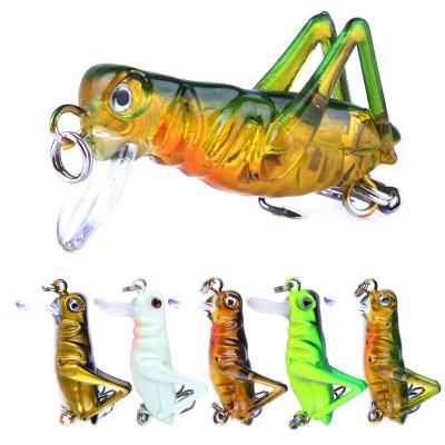 China Wholesale ABS Hengjia 3.5cm Hard Plastic Artificial 3g Insect Baits Grasshopper Cricket Grasshopper Fishing Lures for sale