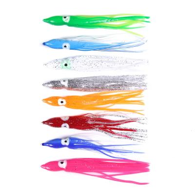 China Wholesale Soft Plastic Hengjia 12cm 4.5g 6pcs ABS In One Bag Big Sizes Octopus Squid Lines Saltwater Soft Bait Fishing Lure for sale