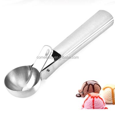 China Sustainable Kitchen Tools Dig Ball Scoop Multifunctional Stainless Steel Ice Cream Spoon for sale