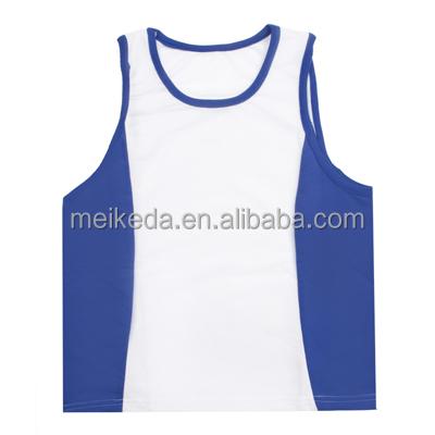 China Blank Breathable Sublimation Kids Beach Top Sublimation T-Shirt For Kids Custom Colored Singlet for sale