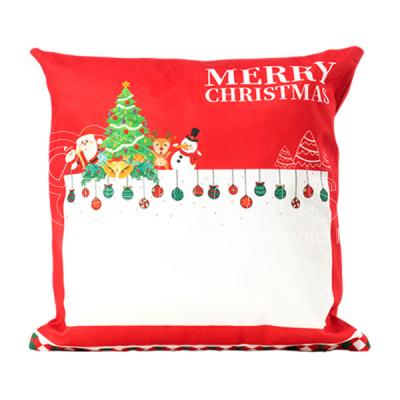 China Sublimation Blank Merry Christmas Pillowcases Folded Tile Covers for sale