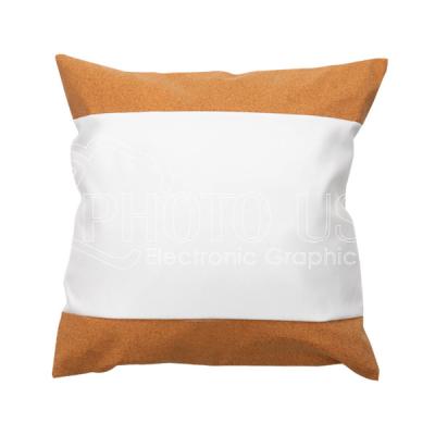 China Custom Eco - Friendly Canvas Cork Pillow Covers Pillowcases Viable Sublimation White for sale