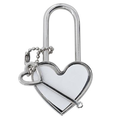 China Custom Sublimation Zinc Alloy Padlock Lock Love Sublimation Padlock for sale