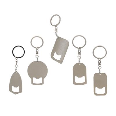 China Souvenir Sublimation Stainless Steel Key Chain With Bottle Opener Key Fob for sale