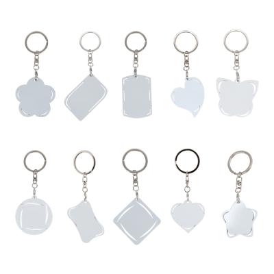 China Key Souvenir Sublimation Stainless Steel Cavity Ring Custom Keychain for sale