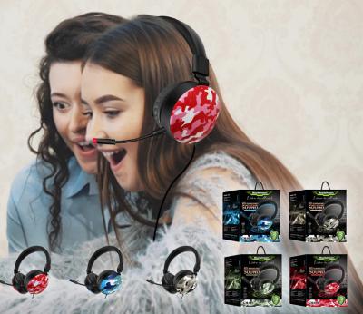 China Perfect Sound Gaming Wired Wired Earphone Headphones Gaming Headset On-Ear Stereo Bass Wired Earphone for sale